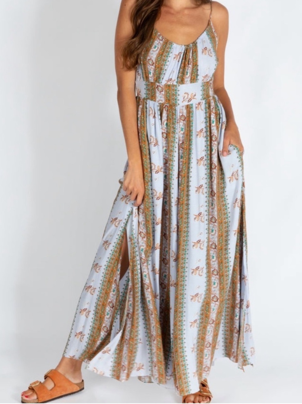 Natural Life Golden Eye Jumpsuit Size XS Floral Wide Leg